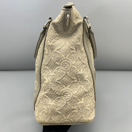 Louis Vuitton Embroidered Tote Bag Monogram Light Grey