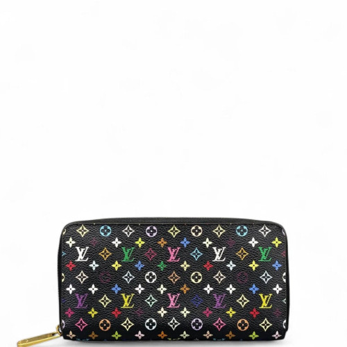 Louis Vuitton Zippy Wallet Monogram Multicolor Black
