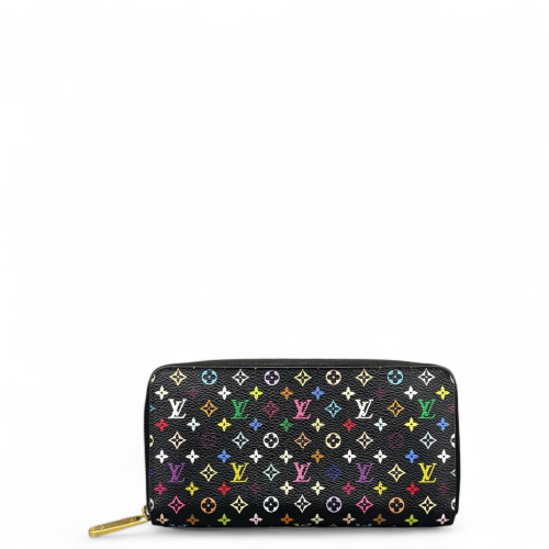 Louis Vuitton Zippy Wallet Monogram Multicolor Black