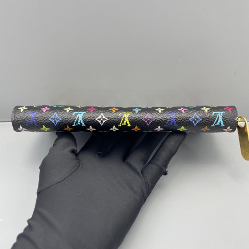 Louis Vuitton Zippy Wallet Monogram Multicolor Black
