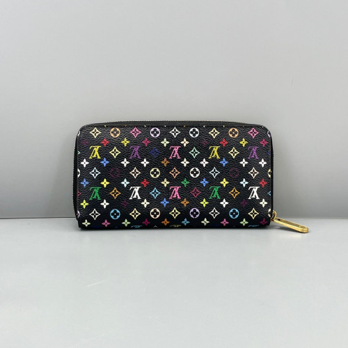 Louis Vuitton Zippy Wallet Monogram Multicolor Black