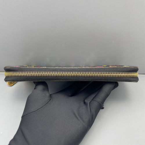 Louis Vuitton Zippy Wallet Monogram Multicolor Black
