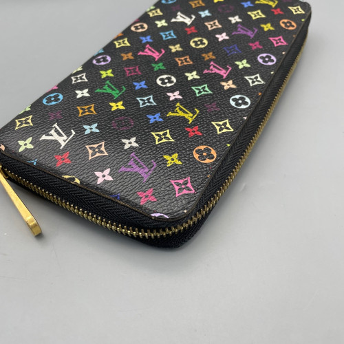 Louis Vuitton Zippy Wallet Monogram Multicolor Black