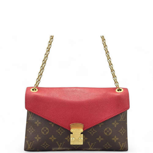 Louis Vuitton Pallas Chain Monogram Brown Red