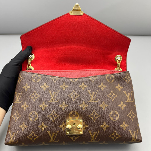 Louis Vuitton Pallas Chain Monogram Brown Red