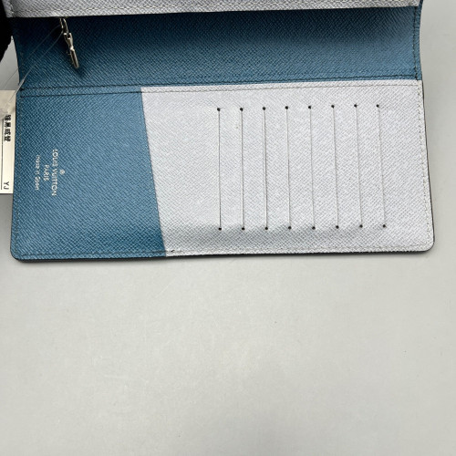 Louis Vuitton Brazza Wallet Epi Monogram Eclipse Black Blue