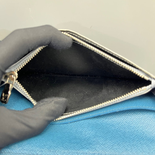 Louis Vuitton Brazza Wallet Epi Monogram Eclipse Black Blue