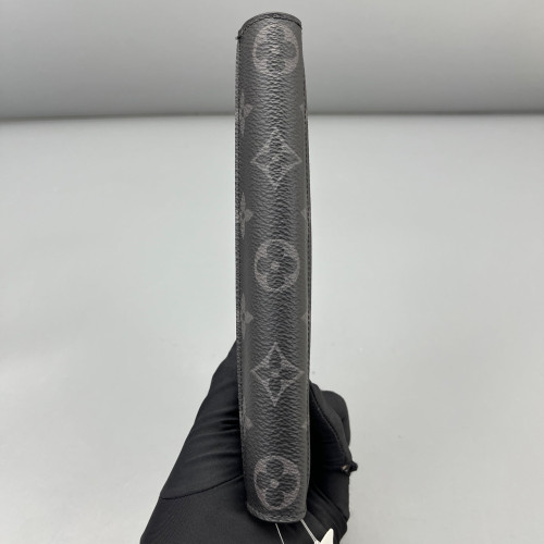 Louis Vuitton Brazza Wallet Epi Monogram Eclipse Black Blue
