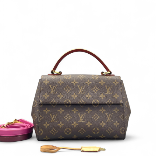 Louis Vuitton Cluny Bb Monogram Brown Pink