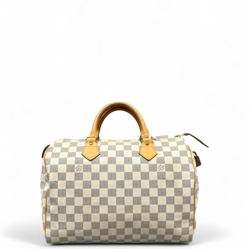 Louis Vuitton Speedy 30 Damier Azur White Grey