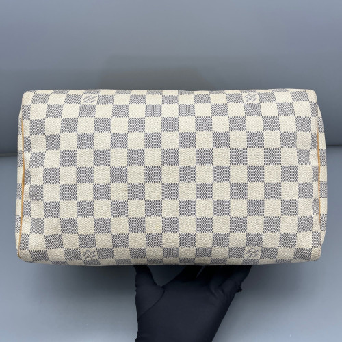 Louis Vuitton Speedy 30 Damier Azur White Grey