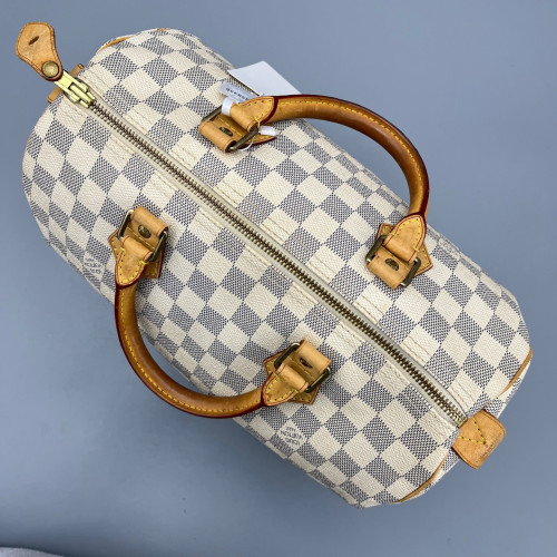 Louis Vuitton Speedy 30 Damier Azur White Grey