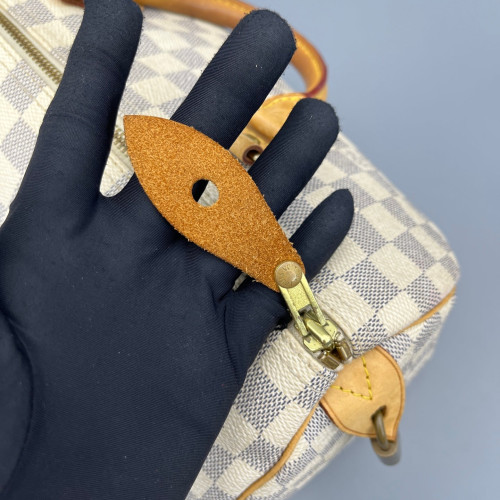 Louis Vuitton Speedy 30 Damier Azur White Grey