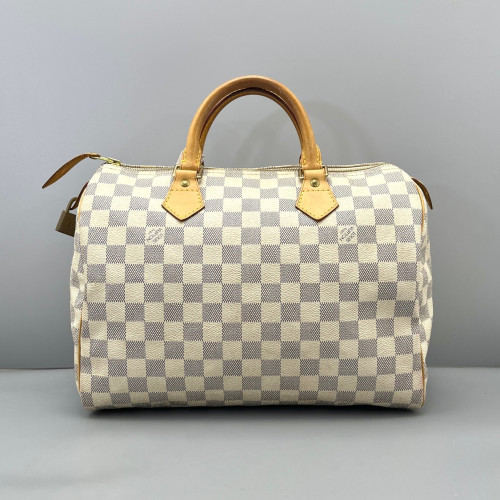 Louis Vuitton Speedy 30 Damier Azur White Grey