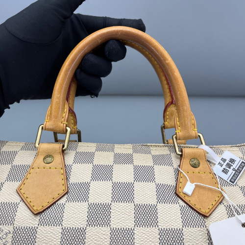 Louis Vuitton Speedy 30 Damier Azur White Grey