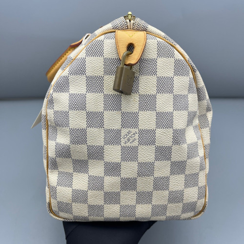 Louis Vuitton Speedy 30 Damier Azur White Grey