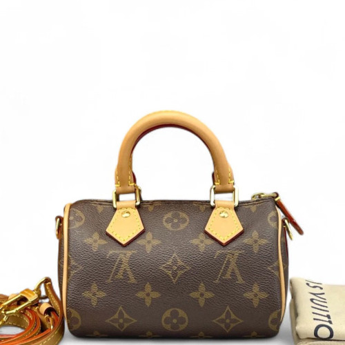 Louis Vuitton Nano Speedy Bandouliere Monogram Brown