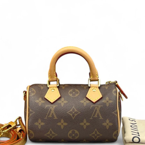 Louis Vuitton Nano Speedy Bandouliere Monogram Brown