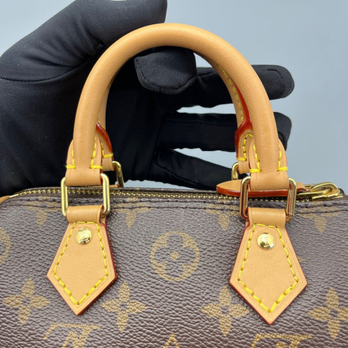 Louis Vuitton Nano Speedy Bandouliere Monogram Brown