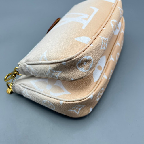 Louis Vuitton Multi Pochette Accessories Monogram Giant Orange White