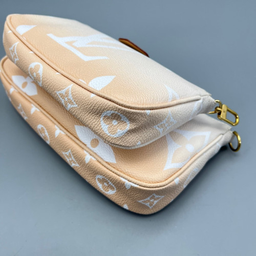 Louis Vuitton Multi Pochette Accessories Monogram Giant Orange White
