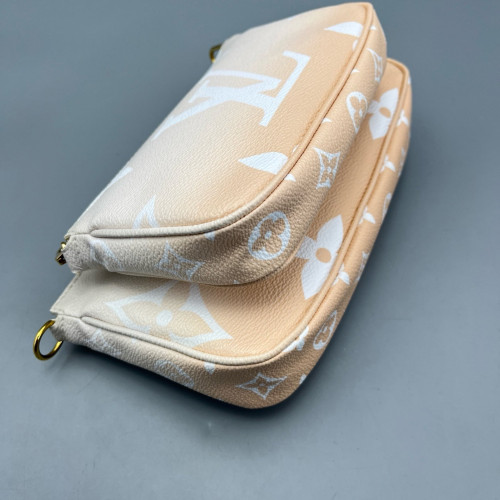 Louis Vuitton Multi Pochette Accessories Monogram Giant Orange White