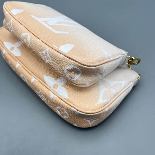 Louis Vuitton Multi Pochette Accessories Monogram Giant Orange White