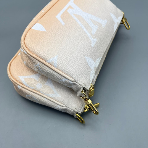 Louis Vuitton Multi Pochette Accessories Monogram Giant Orange White