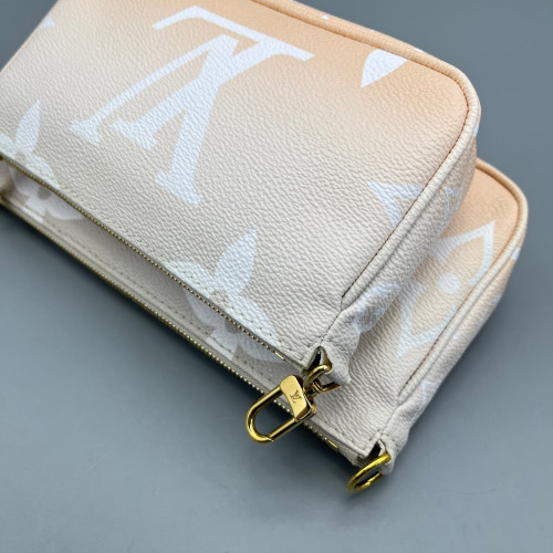 Louis Vuitton Multi Pochette Accessories Monogram Giant Orange White
