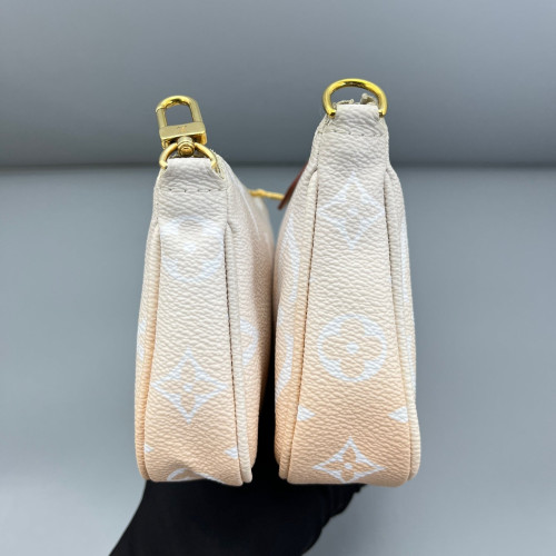Louis Vuitton Multi Pochette Accessories Monogram Giant Orange White