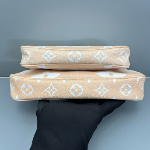 Louis Vuitton Multi Pochette Accessories Monogram Giant Orange White