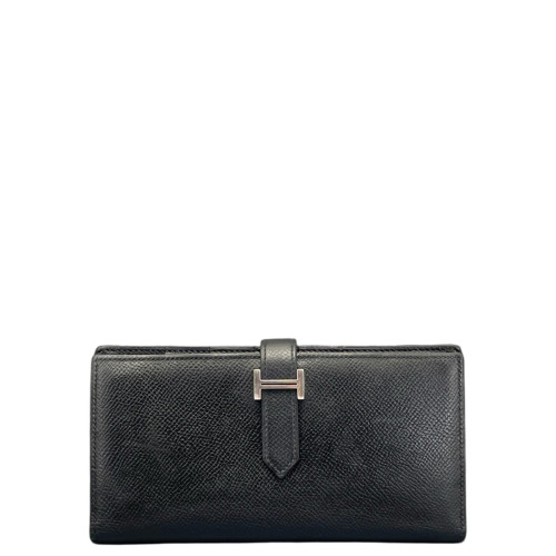 Hermes Bearn Gusset Wallet Epsom 89 Noir