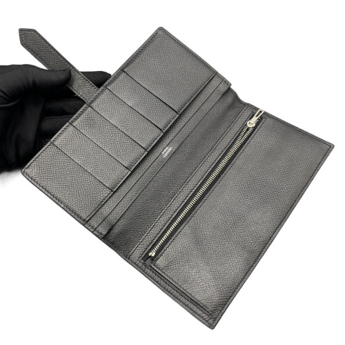 Hermes Bearn Gusset Wallet Epsom 89 Noir