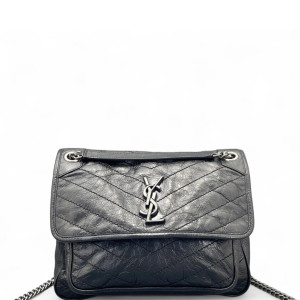 Yves Saint Laurent Medium Niki Chain Calfskin Black