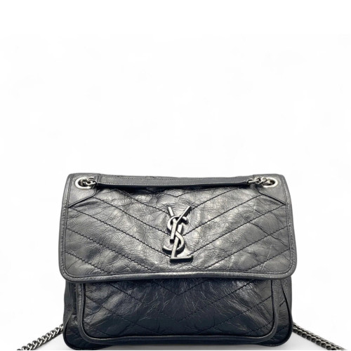 Yves Saint Laurent Medium Niki Chain Calfskin Black