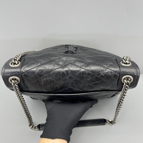 Yves Saint Laurent Medium Niki Chain Calfskin Black
