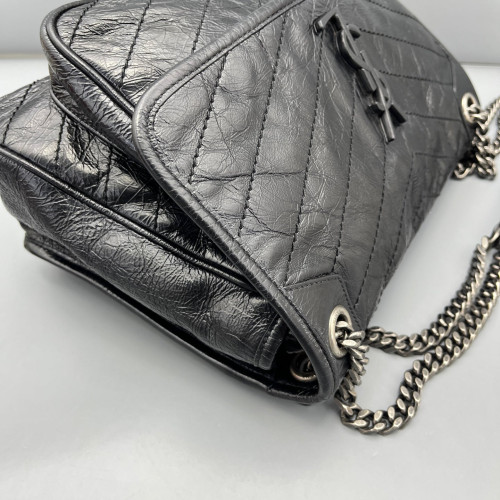Yves Saint Laurent Medium Niki Chain Calfskin Black