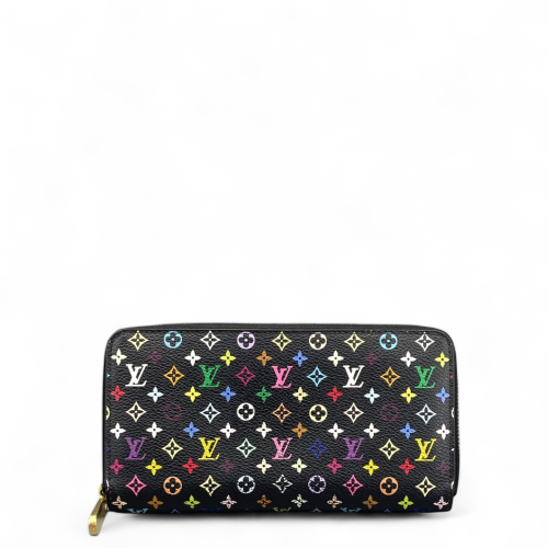 Louis Vuitton Zippy Wallet Monogram Multicolor Black