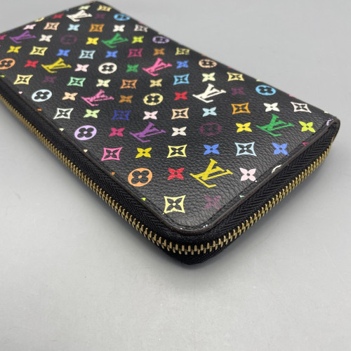Louis Vuitton Zippy Wallet Monogram Multicolor Black