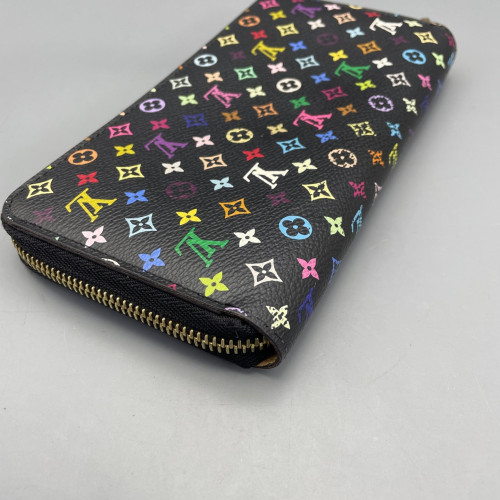 Louis Vuitton Zippy Wallet Monogram Multicolor Black