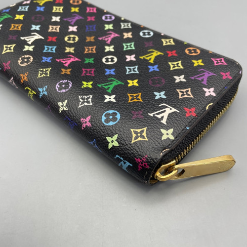 Louis Vuitton Zippy Wallet Monogram Multicolor Black