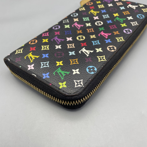 Louis Vuitton Zippy Wallet Monogram Multicolor Black