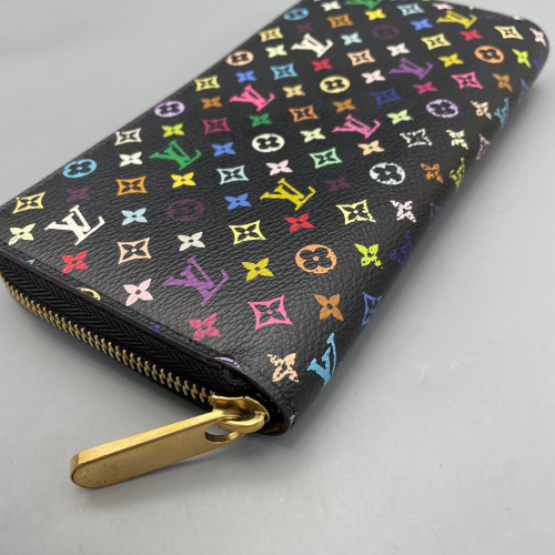 Louis Vuitton Zippy Wallet Monogram Multicolor Black