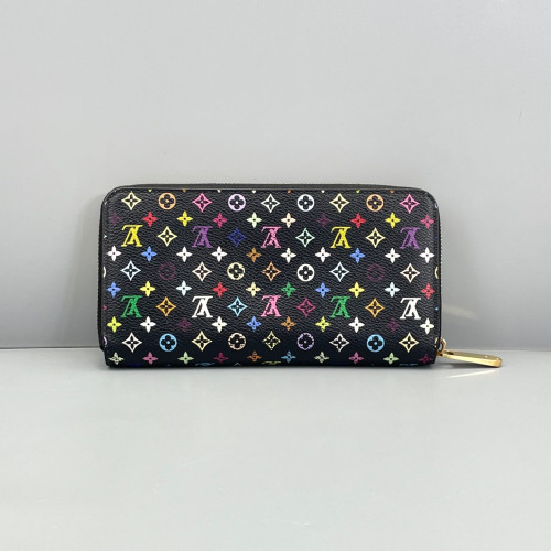 Louis Vuitton Zippy Wallet Monogram Multicolor Black
