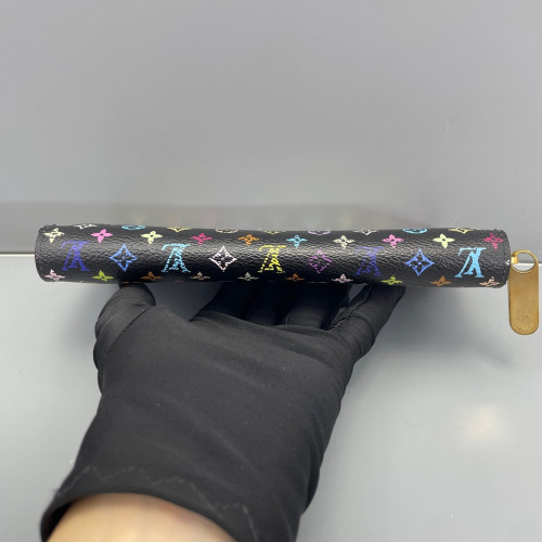 Louis Vuitton Zippy Wallet Monogram Multicolor Black