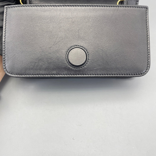 Gucci Chevron GG Marmont Chain Wallet Calfskin Black Gucci Chevron GG Marmont Chain Wallet Calfskin Black