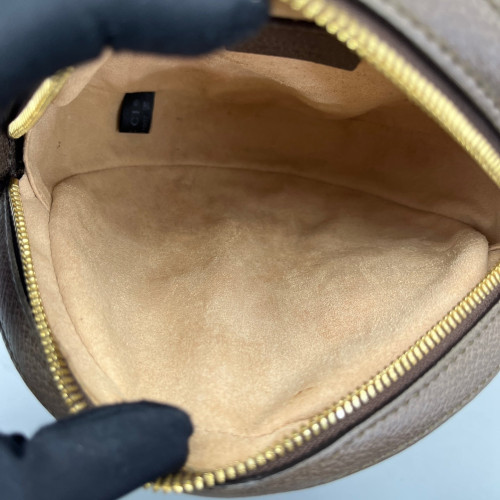 Gucci Web Mini Ophidia Round Bag GG Monogram Beige Ebony Gucci Web Mini Ophidia Round Bag GG Monogram Beige Ebony