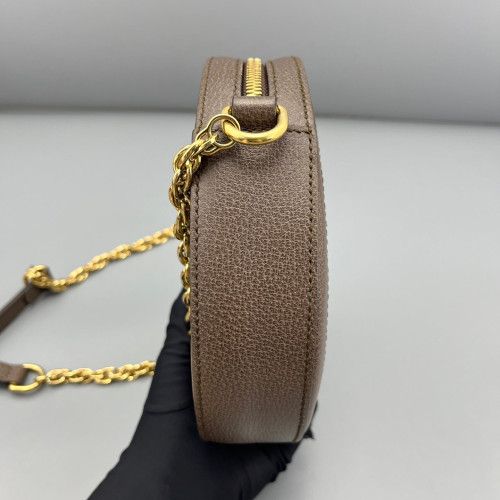 Gucci Web Mini Ophidia Round Bag GG Monogram Beige Ebony Gucci Web Mini Ophidia Round Bag GG Monogram Beige Ebony