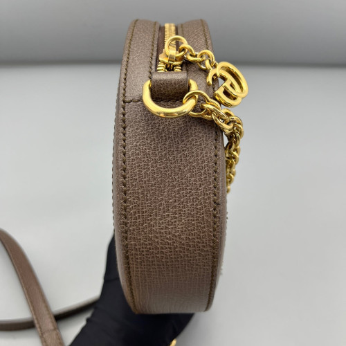 Gucci Web Mini Ophidia Round Bag GG Monogram Beige Ebony Gucci Web Mini Ophidia Round Bag GG Monogram Beige Ebony