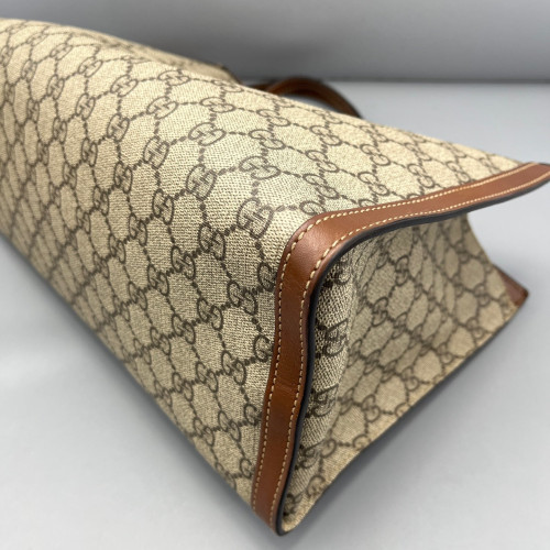 Gucci Medium Padlock Tote GG Monogram Tan Beige Brown Gucci Medium Padlock Tote GG Monogram Tan Beige Brown